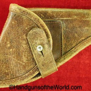 Velo Dog, Revolver, Holster, Brown, leather, Otto Thieme Weimar, original, collectible, German, Germany, Velodog, handgun, hand gun, vintage, real, old