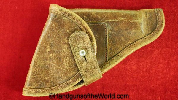 Velo Dog, Revolver, Holster, Brown, leather, Otto Thieme Weimar, original, collectible, German, Germany, Velodog, handgun, hand gun, vintage, real, old
