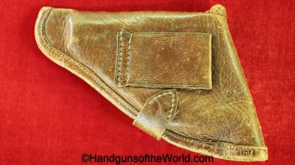 Velo Dog, Revolver, Holster, Brown, leather, Otto Thieme Weimar, original, collectible, German, Germany, Velodog, handgun, hand gun, vintage, real, old