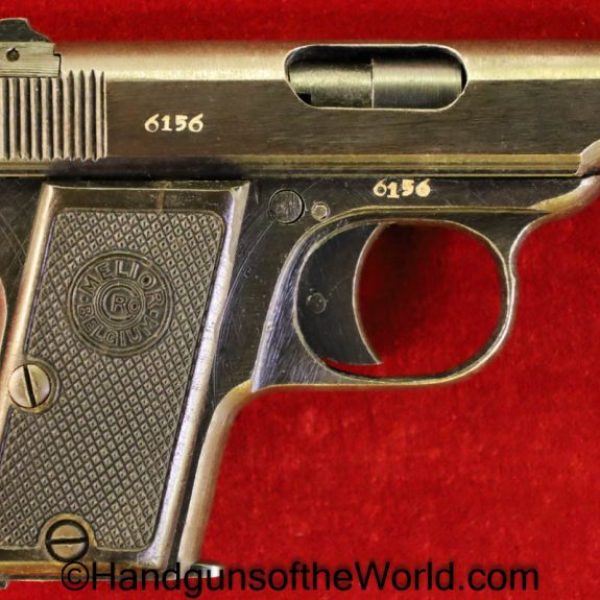 Melior, New Model, 1920, 6.35mm, German, WWII, Era, WW2, Model, handgun, pistol, C&R, collectible, VP, Vest Pocket, 6.35, Belgian, Belgium, Germany, 25, .25