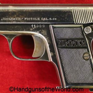 Kommer, Model 2, 6.35mm, German, Eagle N, Proofed, Germany, E/N, handgun, pistol, C&R, collectible, Model II, Model, 2, II, VP, vest pocket, 6.35, 25, .25