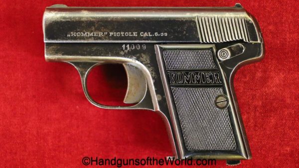 Kommer, Model 2, 6.35mm, German, Eagle N, Proofed, Germany, E/N, handgun, pistol, C&R, collectible, Model II, Model, 2, II, VP, vest pocket, 6.35, 25, .25