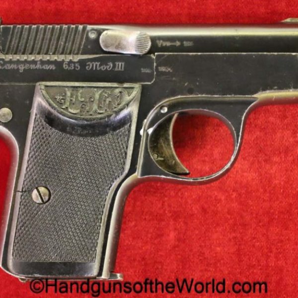 Langenhan, Model III, 6.35mm, Model 3, German, Germany, handgun, pistol, C&R, collectible, VP, Vest Pocket, 6.35, 25, .25, acp, auto, Model, 3, III