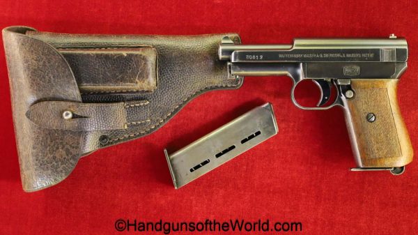 Mauser, 1914, 7.65mm, German, WWI, Full Rig, model, Germany, WW1, handgun, pistol, C&R, collectible, Pocket, 7.65, 32, .32, acp, auto, with holster
