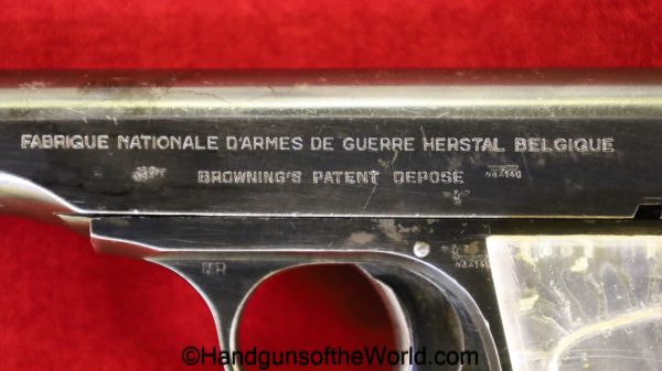 Browning, FN, 1922, 7.65mm, German, WWII, with Holster, with Capture Paper, handgun, pistol, C&R, collectible, 7.65, 32, .32, acp, auto, Germany, WW2
