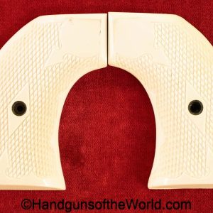 Colt, SAA, Grips, Single Action Army, Revolver, Grip, Ivorylike, plastic, Colt, collectible, Ivory, like, handgun, American, Fleur de Lis, pattern