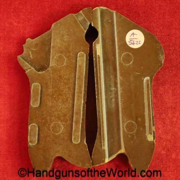 Luger, P.08, Grips, Coarsely checkered, brown, plastic, Post war, post-war, postwar, original, collectible, P08, P 08, P-08, Real, Old, Vintage, German