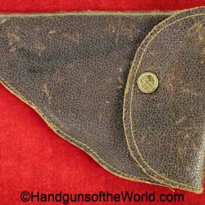 Browning, FN, 1905, 1906, Holster, original, collectible, unmarked, brown, leather, pebble grain, left handed, left hand, period, vintage, old, real