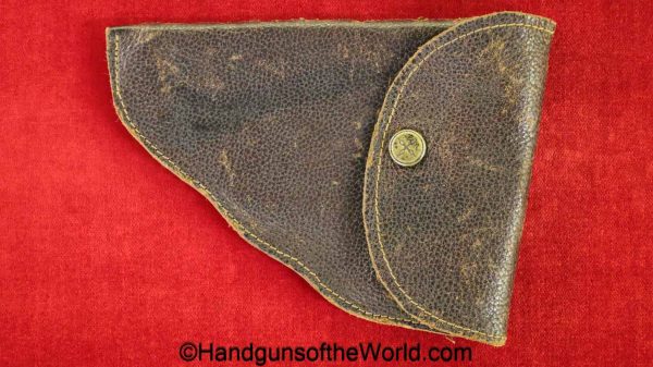 Browning, FN, 1905, 1906, Holster, original, collectible, unmarked, brown, leather, pebble grain, left handed, left hand, period, vintage, old, real