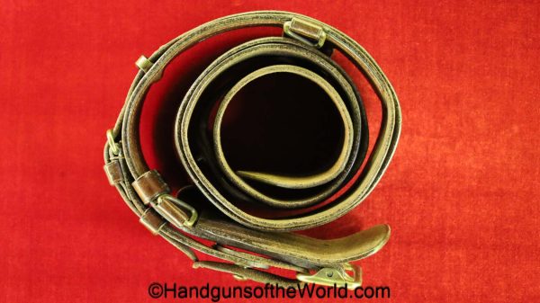 British, Sam Browne, Belt, brown, leather, with brass fittings, Boer War, WWI, era, WW1, original, collectible, Britain, UK, English, England, United Kingdom