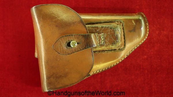 Browning, FN, 1905, 1906, Holster, original, collectible, unmarked, brown, leather, real, vintage, old, Belgian, Belgium, Model, handgun, pistol, hand gun