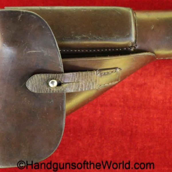 Browning, FN, High Power, Holster, WWII, 1941, Dated, Brown, leather, breakaway, CGN, 41, original, collectible, German, Germany, WW2, handgun, pistol
