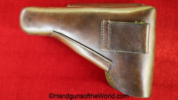 Browning, FN, High Power, Holster, WWII, 1941, Dated, Brown, leather, breakaway, CGN, 41, original, collectible, German, Germany, WW2, handgun, pistol