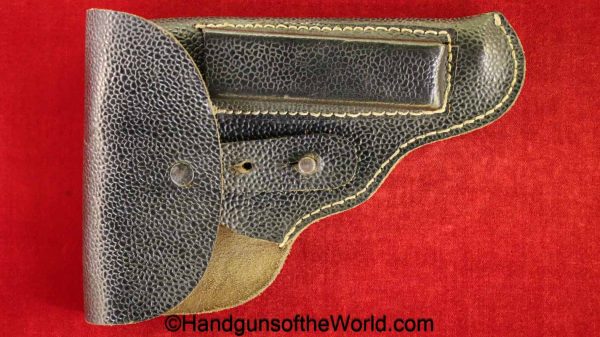 CZ-27, Holster, Rare, Extended Barrel, Variant, black, leather, pebble grain, dated, 1944, original, collectible, CZ, 27, CZ27, CZ 27, German, Germany, WWII