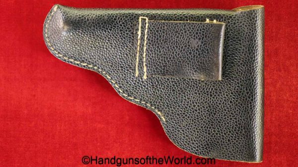 CZ-27, Holster, Rare, Extended Barrel, Variant, black, leather, pebble grain, dated, 1944, original, collectible, CZ, 27, CZ27, CZ 27, German, Germany, WWII
