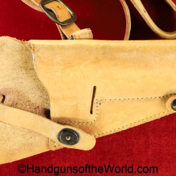 Colt, 1911A1, Shoulder Holster, WWII, Era, WW2, Shoulder, holster, 1911, tan, leather, US, Boyt, USA, American, Americana, America, 45, .45, real, vintage