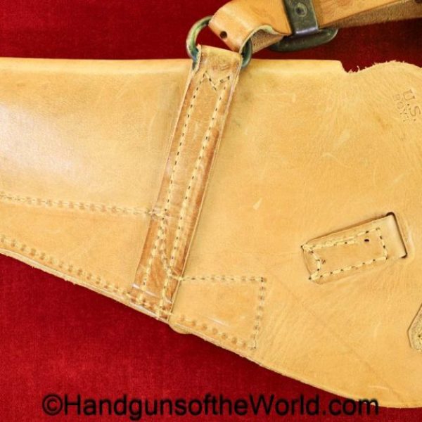 Colt, 1911A1, Shoulder Holster, WWII, Era, WW2, Shoulder, holster, 1911, tan, leather, US, Boyt, USA, American, Americana, America, 45, .45, real, vintage