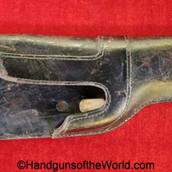 Colt, Government, 1911, Holster, Audley, Pattern, Brown, leather, dyed black, Folsom's, original, collectible, Americana, American, US, USA, America