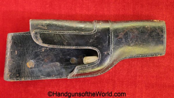 Colt, Government, 1911, Holster, Audley, Pattern, Brown, leather, dyed black, Folsom's, original, collectible, Americana, American, US, USA, America