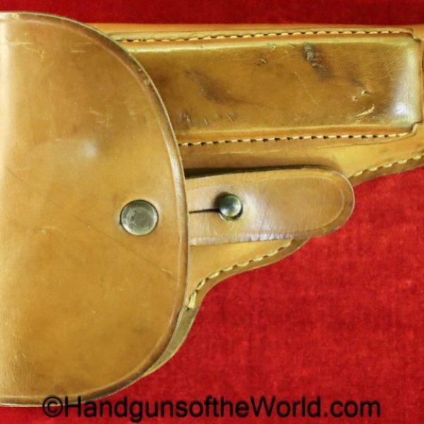 CZ-27, Holster, German, Dated, 1942, tan, leather, P.Mod 27, WaA76, original, collectible, CZ, 27, CZ27, CZ 27, Germany, WWII, WW2, WaA 76, real, old