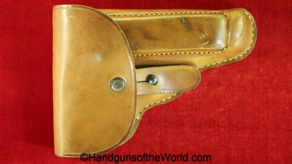CZ-27, Holster, German, Dated, 1942, tan, leather, P.Mod 27, WaA76, original, collectible, CZ, 27, CZ27, CZ 27, Germany, WWII, WW2, WaA 76, real, old