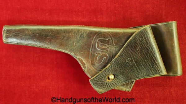 Colt, 1901, 1903, Revolver, Holster, brown, leather, US, Rock Island Arsenal, 1909, T.C.C, original, collectible, Model, Americana, USA, American, America