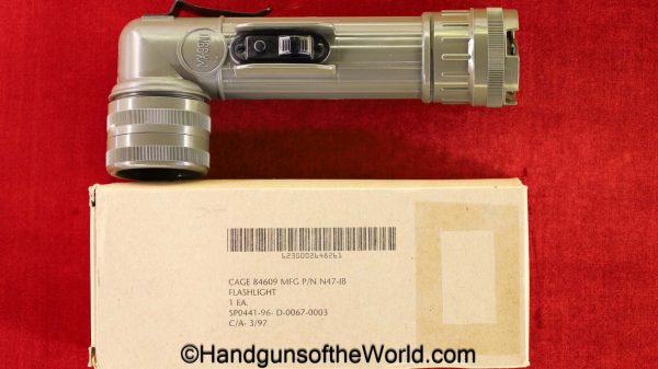 US, Military, Flashlight, NIB, LNIB, MX-991/U, model, original, collectible, Americana, American, America, USA, green, plastic, boxed, with box