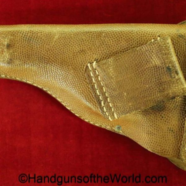 Langenhan, Army Model, Holster, WWI, German, tan, leather, JF.F Woller-Hessen, 1917, original, collectible, Germany, WW1, Army, Model, handgun, pistol