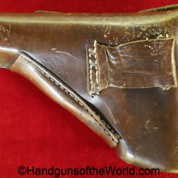 Mauser, HSc, Holster, German, WWII, brown, leather, breakaway, Akah, Oakleaf-9, logo, Germany, WaA938, WW2, original, collectible, WaA 938, break away