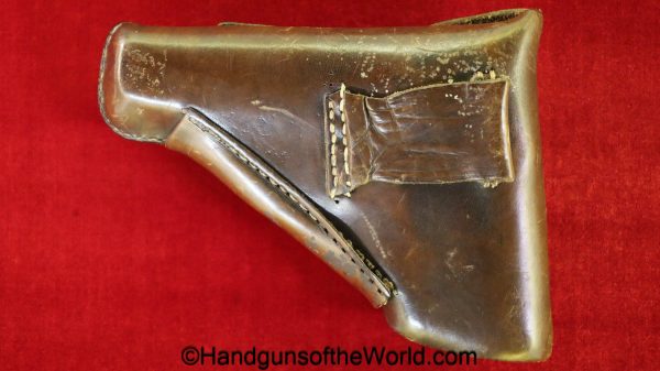 Mauser, HSc, Holster, German, WWII, brown, leather, breakaway, Akah, Oakleaf-9, logo, Germany, WaA938, WW2, original, collectible, WaA 938, break away