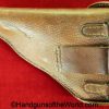 Nambu, Type 94, Holster, brown, leather, steel, WWII, WW2, original, collectible, Japan, Japanese, handgun, pistol, type, 94, hand gun, real, old, vintage