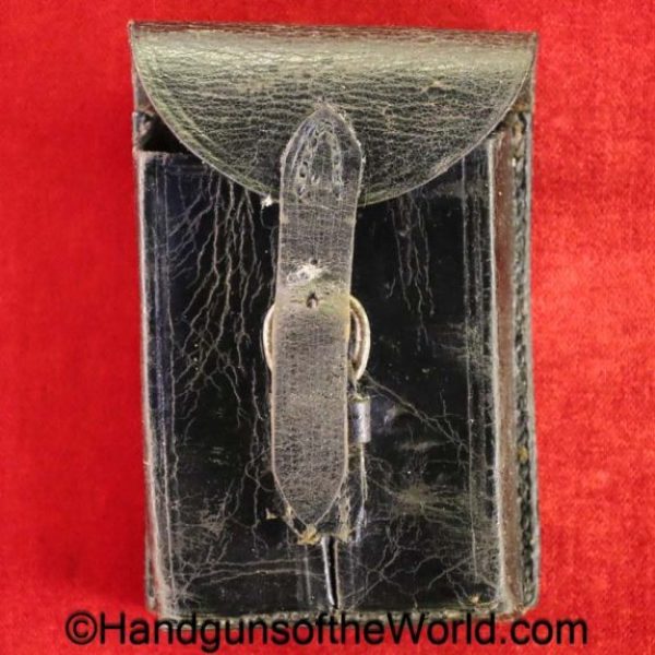 Savage, 1907, 1917, Double Magazine Pouch, 1915, black, leather, model, models, original, collectible, magazine, mag, clip, pouch, double, vintage, real