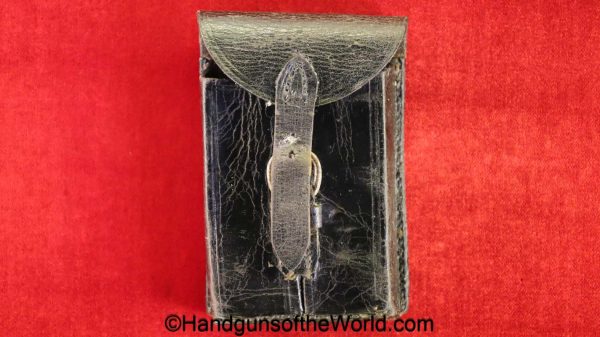 Savage, 1907, 1917, Double Magazine Pouch, 1915, black, leather, model, models, original, collectible, magazine, mag, clip, pouch, double, vintage, real