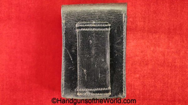 Savage, 1907, 1917, Double Magazine Pouch, 1915, black, leather, model, models, original, collectible, magazine, mag, clip, pouch, double, vintage, real