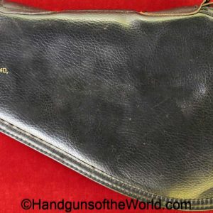 Browning, Nomad, Pouch, original, collectible, black, vinyl, ivory, fleece, lining, 4", barrel, models, model, 4, inch, Americana, American, Belgian, Belgium