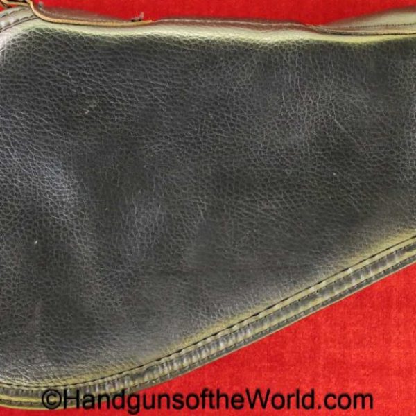 Browning, Nomad, Pouch, original, collectible, black, vinyl,  ivory, fleece, lining, 4", barrel, models, model, 4, inch, Americana, American, Belgian, Belgium