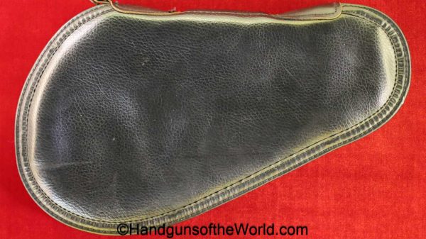 Browning, Nomad, Pouch, original, collectible, black, vinyl, ivory, fleece, lining, 4", barrel, models, model, 4, inch, Americana, American, Belgian, Belgium