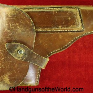 Radom, VIS, P-35, Holster, German, WWII, brown, leather, original, collectible, Germany, WW2, P35, P.35, P 35, real, vintage, old, handgun, pistol