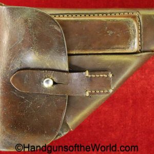 Sauer, 38H, Holster, German, Dated, 1942, brown, leather, breakaway, JHG-42, WaA286, jhg, 42, original, collectible, 38, WaA 286, jhg42, break away, real