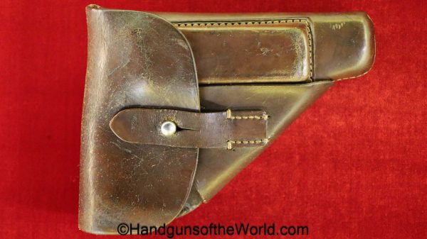 Sauer, 38H, Holster, German, Dated, 1942, brown, leather, breakaway, JHG-42, WaA286, jhg, 42, original, collectible, 38, WaA 286, jhg42, break away, real