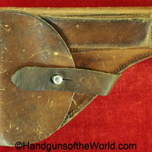 Unique, Kreigsmodell, 17, Holster, German, WWII, tan, leather, Germany, WW2, WaAD20, original, collectible, model, Kriegsmodell, Model 17, real, old, vintage