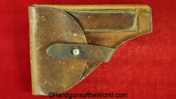 Unique, Kreigsmodell, 17, Holster, German, WWII, tan, leather, Germany, WW2, WaAD20, original, collectible, model, Kriegsmodell, Model 17, real, old, vintage