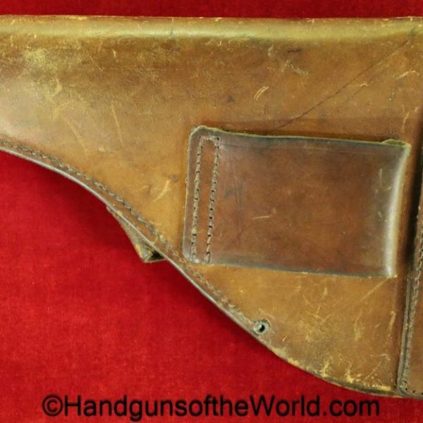 Unique, Kreigsmodell, 17, Holster, German, WWII, tan, leather, Germany, WW2, WaAD20, original, collectible, model, Kriegsmodell, Model 17, real, old, vintage