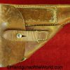 Walther, PP, Holster, WWII, Era, WW2, brown, leather, unmarked, WW2, German, Germany, original, collectible, handgun, pistol, hand gun, real, old, vintage