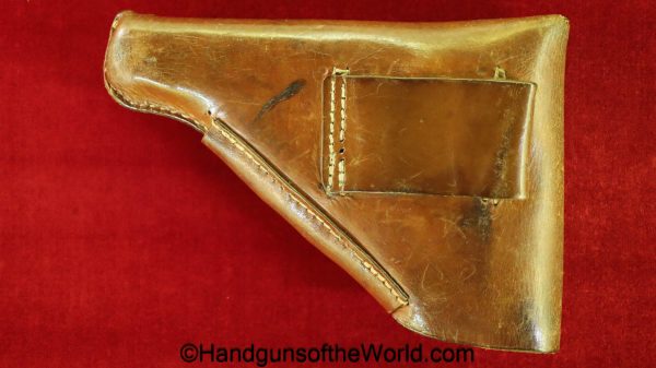 Walther, PP, Holster, WWII, Era, WW2, brown, leather, unmarked, WW2, German, Germany, original, collectible, handgun, pistol, hand gun, real, old, vintage
