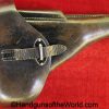 Walther, P-38, Holster, German, WWII, Dated, 1941, Black, leather, hardshell, EWX, WaA195, WaA 195, P38, P.38, P 38, original, collectible, Germany, WW2