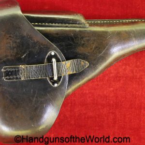 Walther, P-38, Holster, German, WWII, Dated, 1941, Black, leather, hardshell, EWX, WaA195, WaA 195, P38, P.38, P 38, original, collectible, Germany, WW2