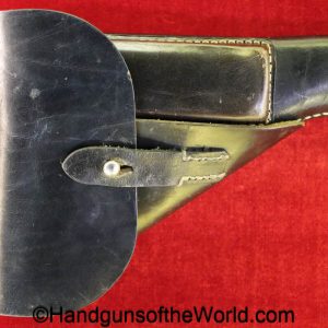 Walther, P-38, Holster, German, WWII, Dated, 1944, original, collectible, P38, P.38, P 38, Black, leather, breakaway, BLA, WaA159, WaA 159, WW2, Germany