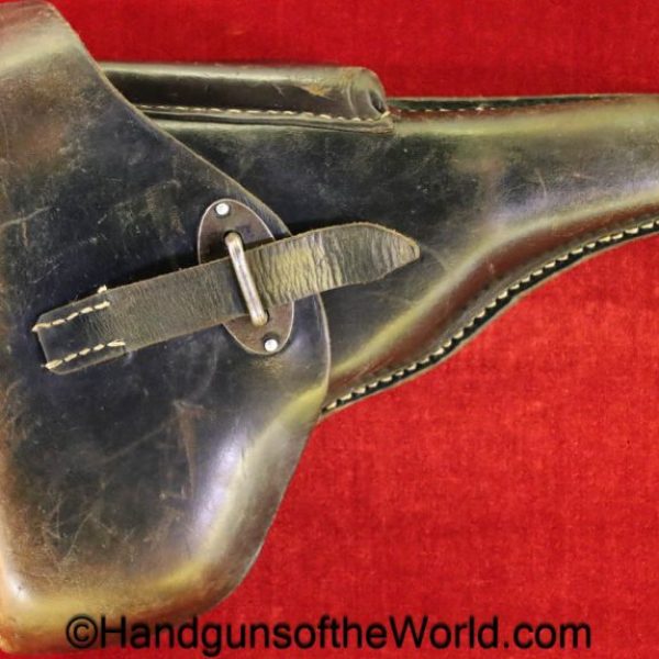 Walther, P-38, Holster, German, WWII, Dated, 1942, Black, leather, hardshell, BML, 42, WaA23, original, collectible, Germany, WW2, P38, P 38, P.38, WaA 23