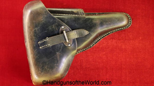 Walther, P-38, Holster, German, WWII, Dated, 1942, Black, leather, hardshell, BML, 42, WaA23, original, collectible, Germany, WW2, P38, P 38, P.38, WaA 23